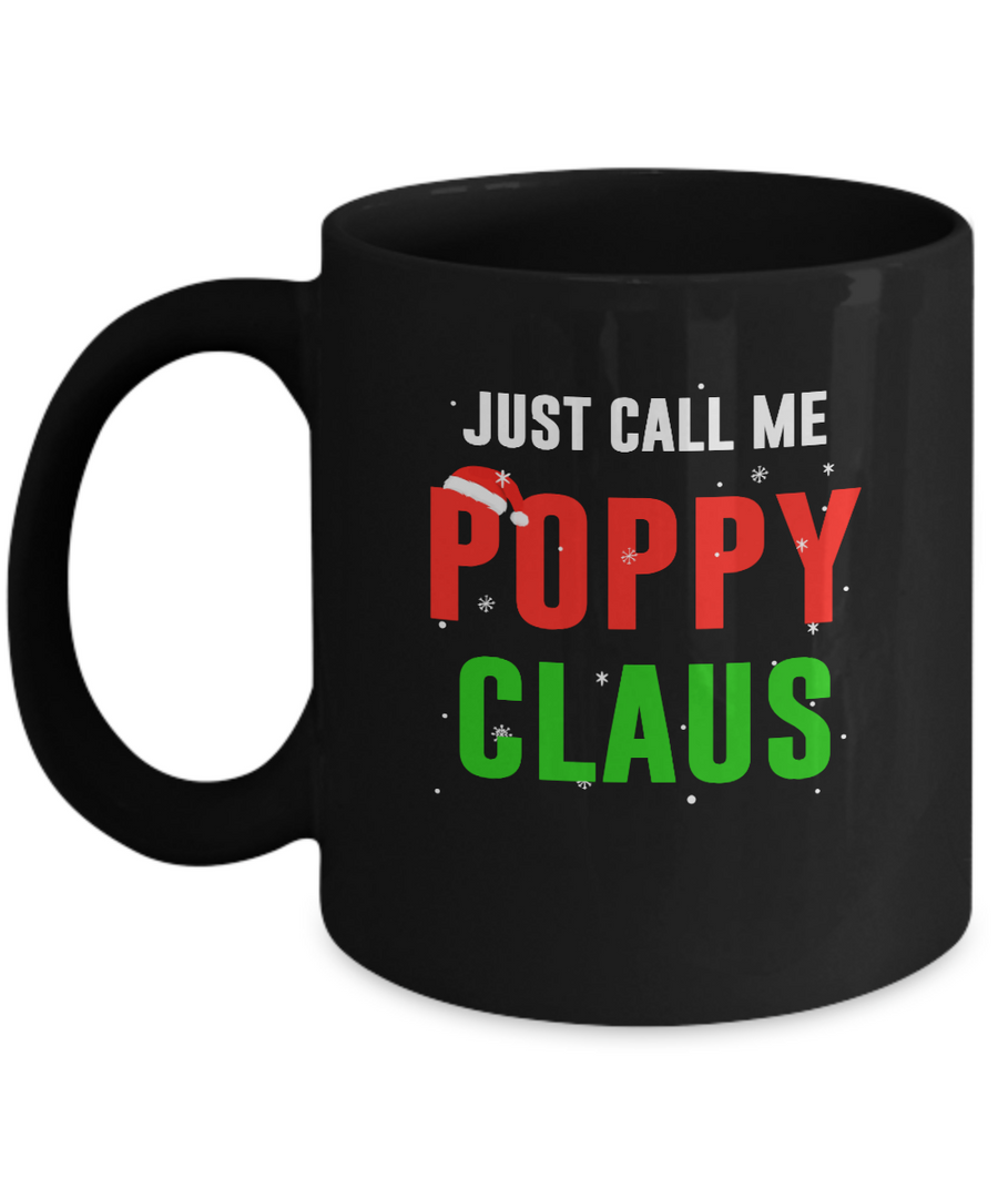 Santa Poppy Claus Matching Family Christmas Pajamas Mug-Coffee Mug-11oz Mug-Black