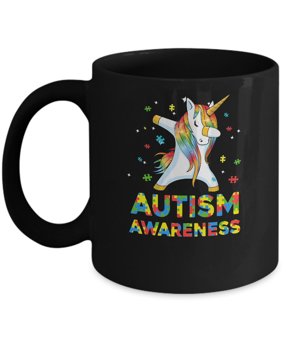 Dabbing Unicorn Puzzle Autism Awareness For Girls Mug