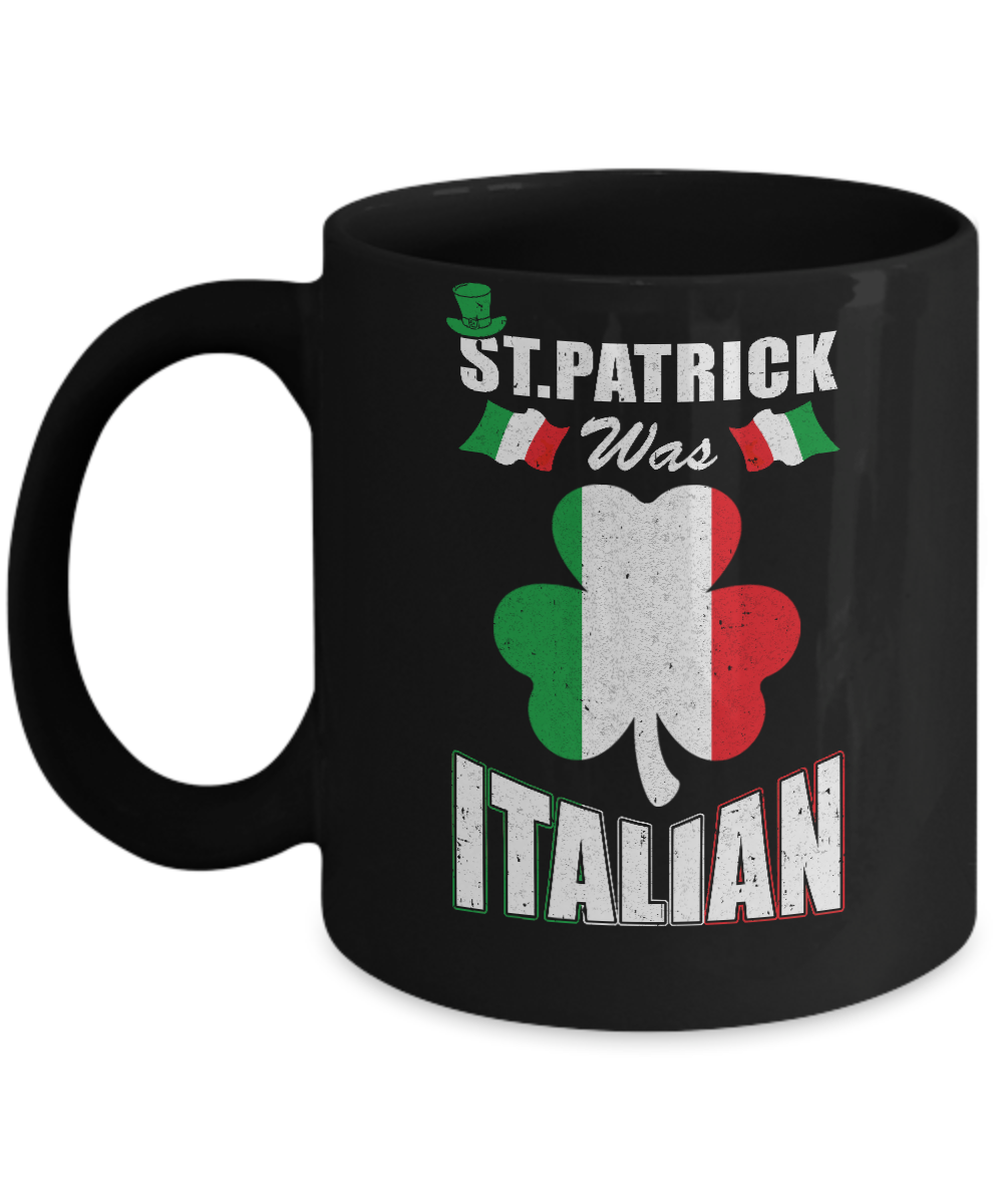 Vintage St Patrick Was Italian Mug-Coffee Mug-11oz Mug-Black