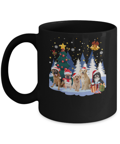 Cute Dogs Claus Christmas Mug-Coffee Mug-11oz Mug-Black