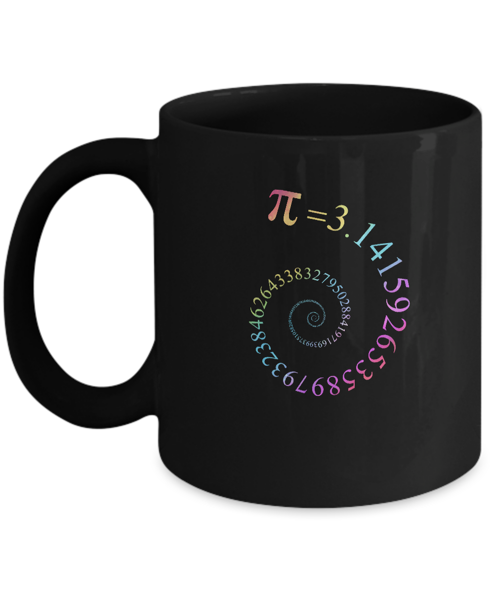 Pi Spiral Galaxy Color Math Pi Day Mug
