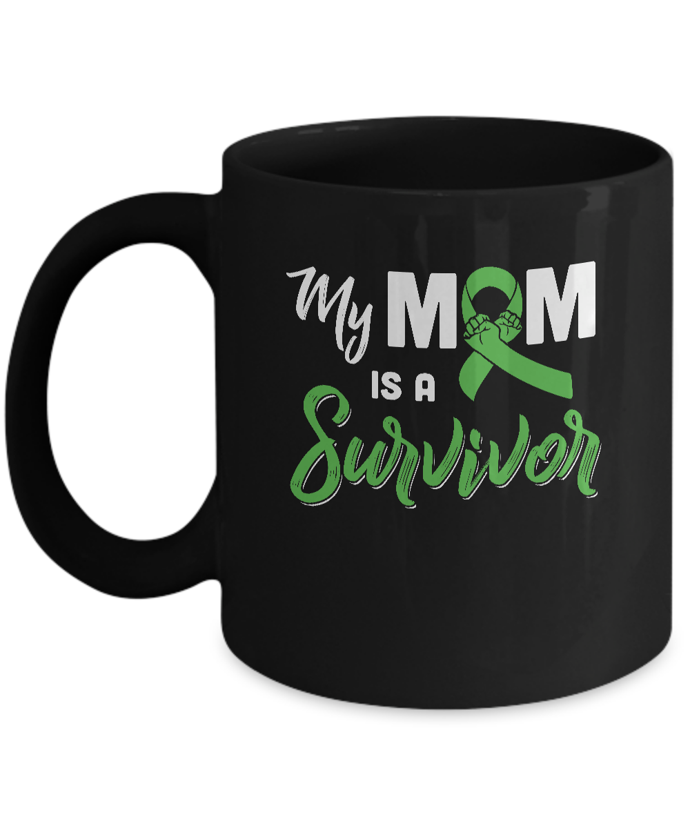 My Mom Is A Survivor Lymphoma Son Daughter Mug-Coffee Mug-11oz Mug-Black