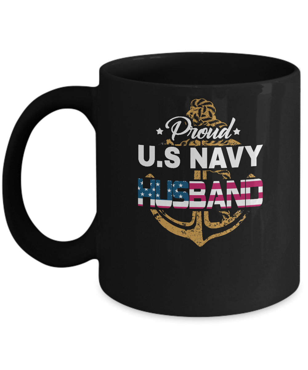 Proud US Navy Husband Mug-Coffee Mug-11oz Mug-Black