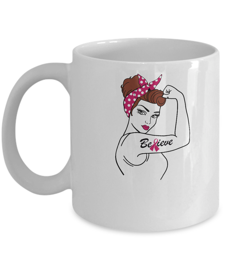 Support Multiple Myeloma Awareness Warrior Believe Mug-Coffee Mug-11oz Mug-White