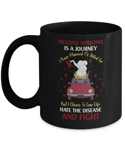 Multiple Myeloma Awareness Is A Journey Mug-Coffee Mug-11oz Mug-Black