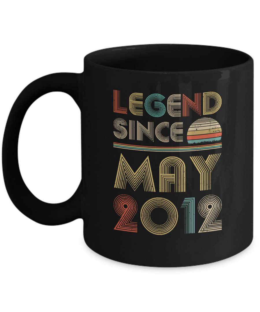 Legend Since May 2012 Vintage 9th Birthday Gifts Youth Mug-Coffee Mug-11oz Mug-Black