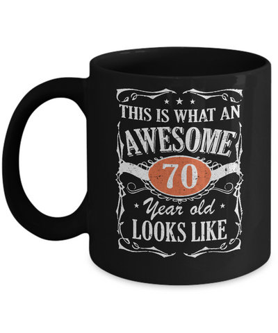 Vintage This Is What An Awesome 70 Year Old 1951 Birthday Mug-Coffee Mug-11oz Mug-Black