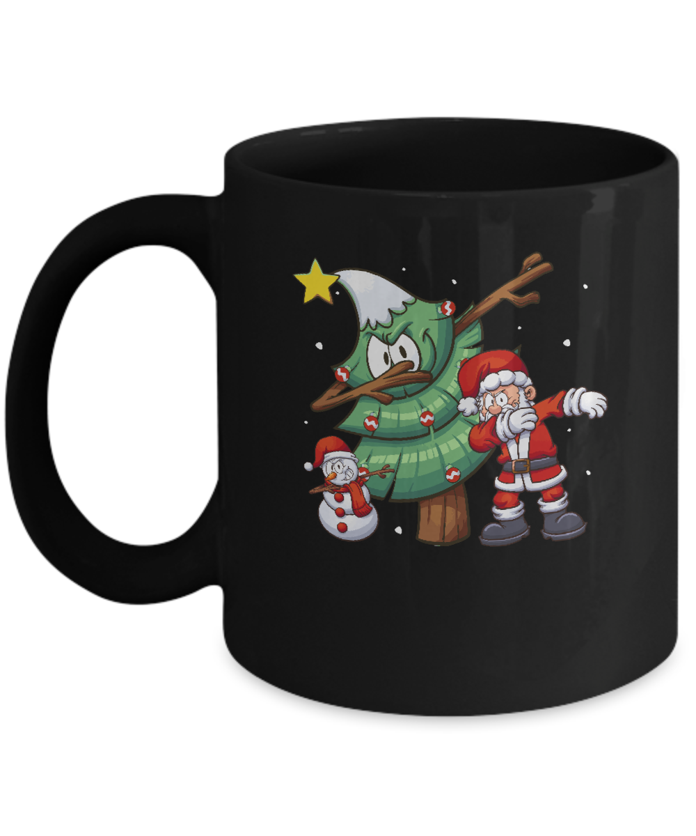 Dabbing Santa Through The Snow Mug-Coffee Mug-11oz Mug-Black