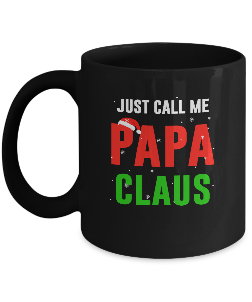 Santa Papa Claus Matching Family Christmas Pajamas Mug-Coffee Mug-11oz Mug-Black
