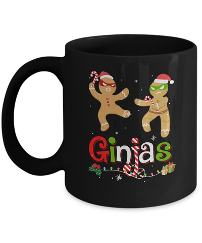 Ginjas Gingerbread Ninjas Funny Christmas Gifts Mug-Coffee Mug-11oz Mug-Black