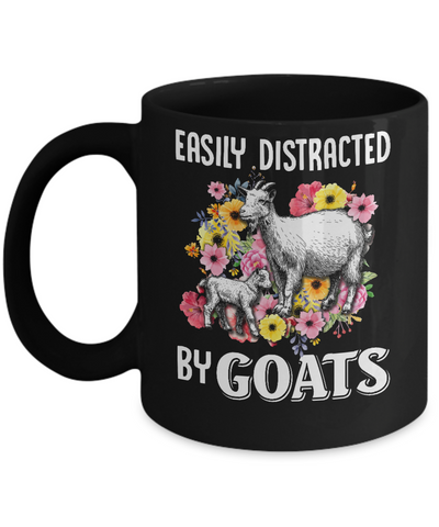 Easily Distracted By Goats Mug-Coffee Mug-11oz Mug-Black