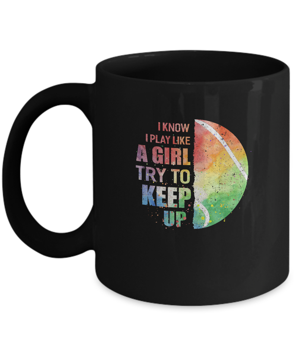 Yeah I Play Like A Girl Tennis Girl Mug