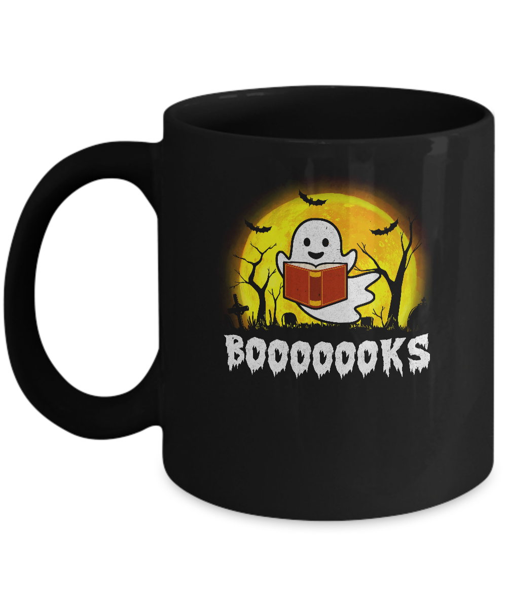 Funny Ghost Booooooks Read Books Boo Halloween Gift Mug