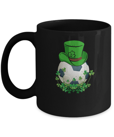 Shamrock Soccer Leprechaun St Patricks Day Mug-Coffee Mug-11oz Mug-Black