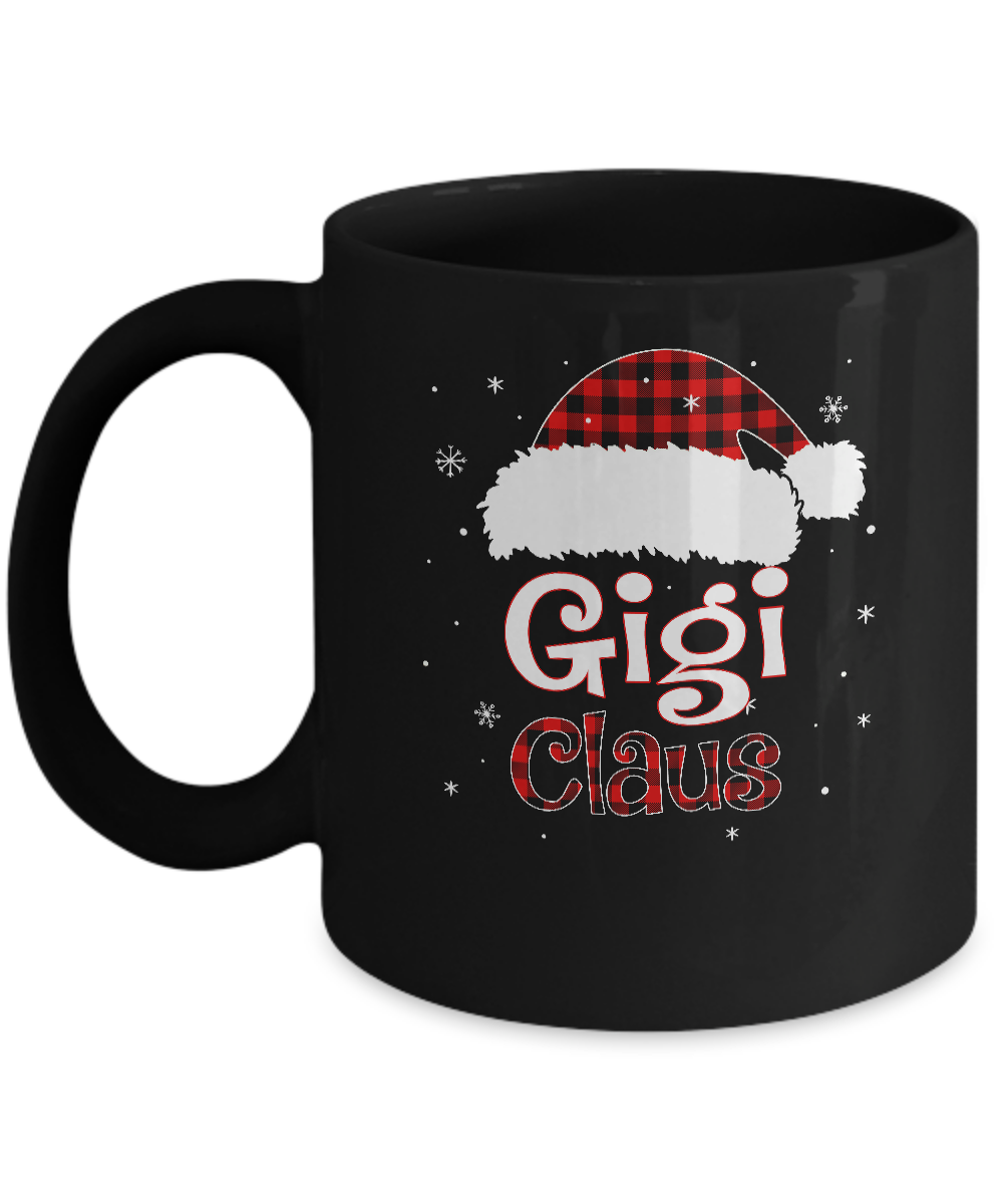 Santa Gigi Claus Red Plaid Family Pajamas Christmas Gift Mug
