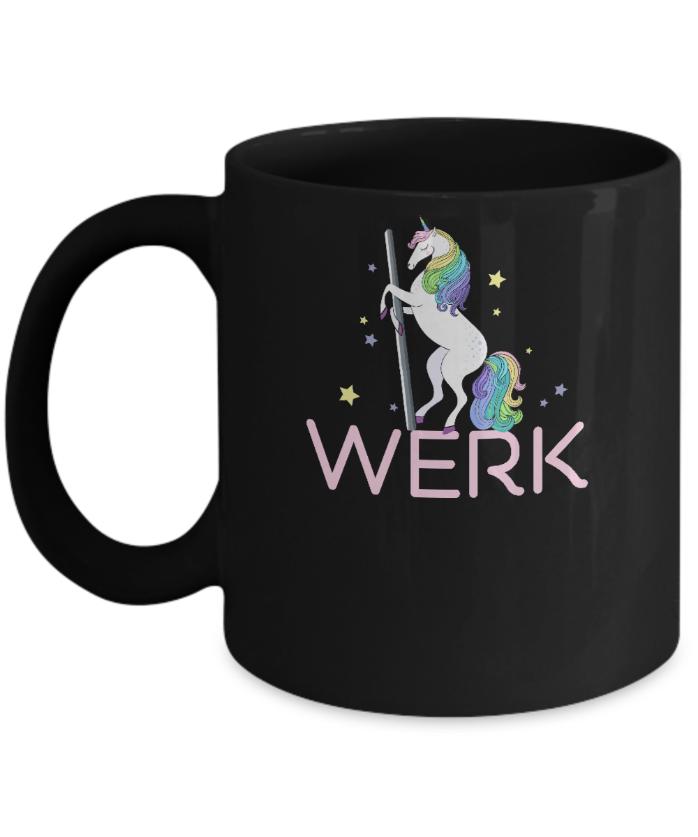 Werk Unicorn Funny Mug-Coffee Mug-11oz Mug-Black