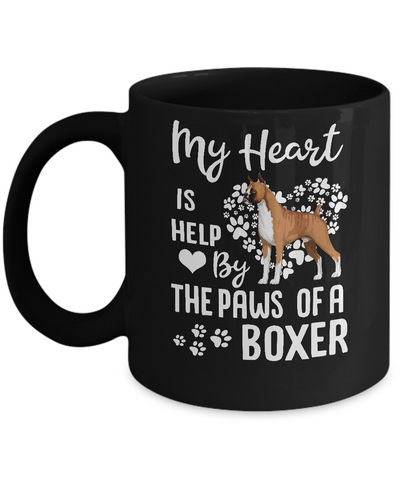 My Heart Is Held By The Paws Of A Boxer Lover Mug-Coffee Mug-11oz Mug-Black