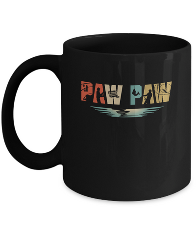 Vintage Fishing Paw Paw Father's Day Gift Mug-Coffee Mug-11oz Mug-Black