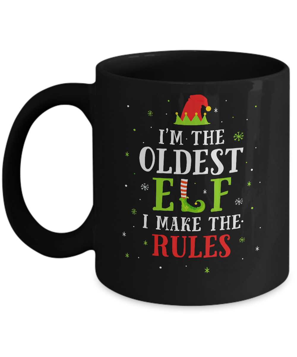 I'm The Oldest Elf Family Matching Funny Christmas Gift Mug