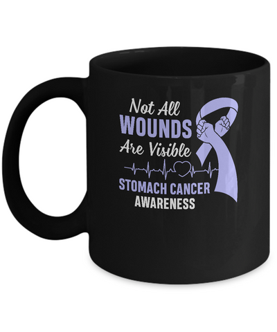 Stomach Cancer Awareness Not All Wounds Are Visible Mug-Coffee Mug-11oz Mug-Black