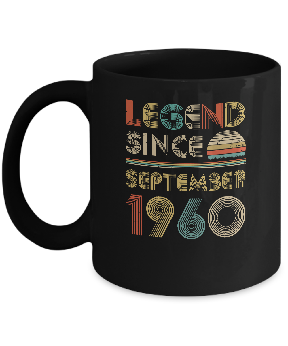 Legend Since September 1960 Vintage 61th Birthday Gifts Mug-Coffee Mug-11oz Mug-Black