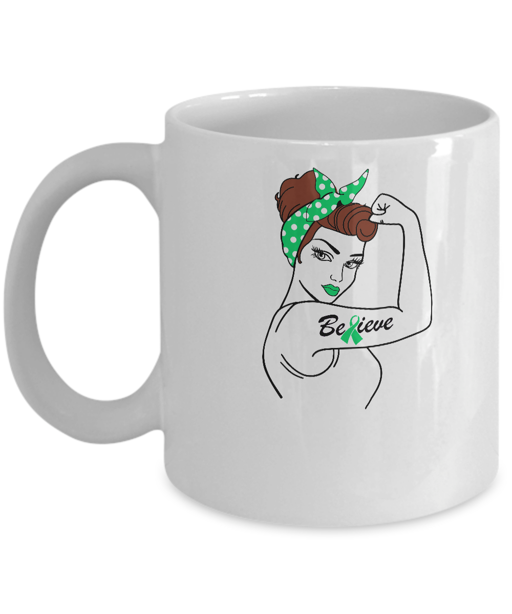 Support Lymphoma Liver Cancer Awareness Warrior Believe Mug
