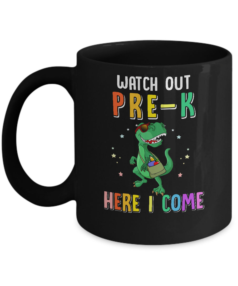 Pre-K Here I Come Dinosaur Back To School Mug