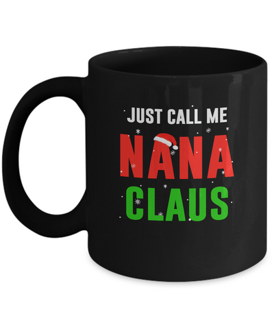 Santa Nana Claus Matching Family Christmas Pajamas Mug-Coffee Mug-11oz Mug-Black