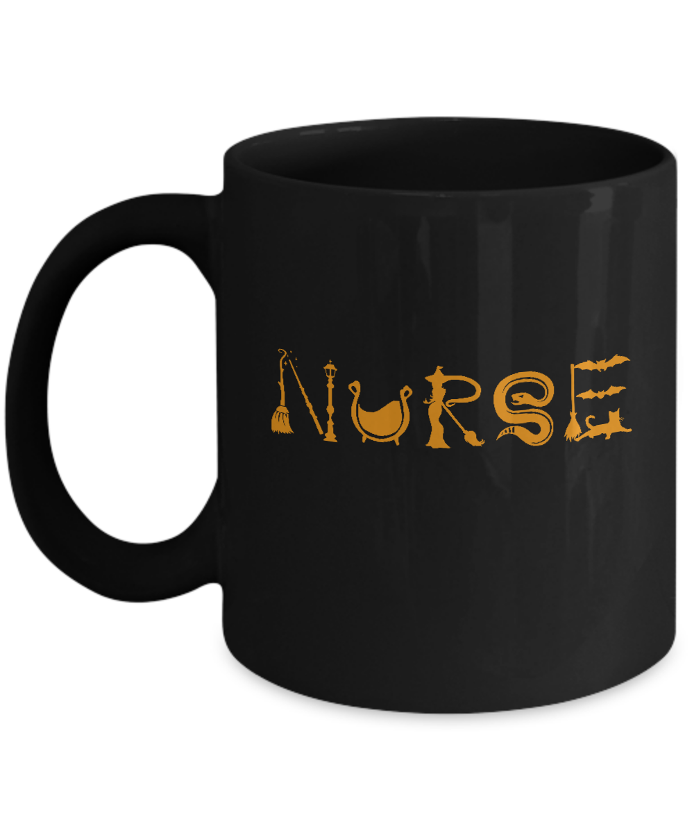 Funny Nurse Halloween Mug-Coffee Mug-11oz Mug-Black