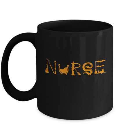 Funny Nurse Halloween Mug-Coffee Mug-11oz Mug-Black