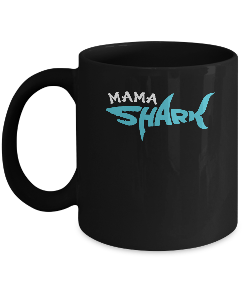 Mama Shark Lovers Best Mom Mug-Coffee Mug-11oz Mug-Black