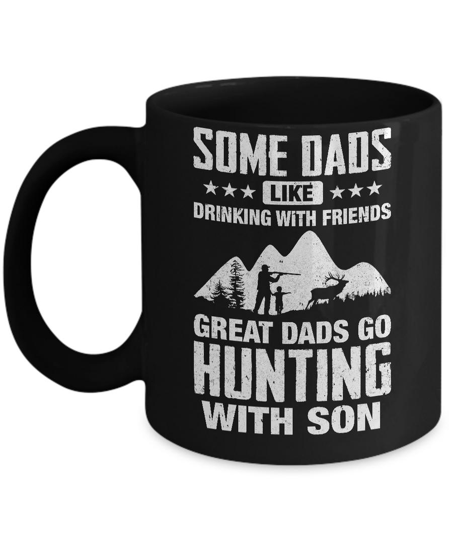Great Dad Go Hunting With Son Father Day Gift Mug-Coffee Mug-11oz Mug-Black