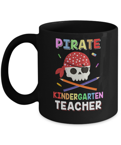 Pirate Kindergarten Teacher Costume Halloween Mug-Coffee Mug-11oz Mug-Black