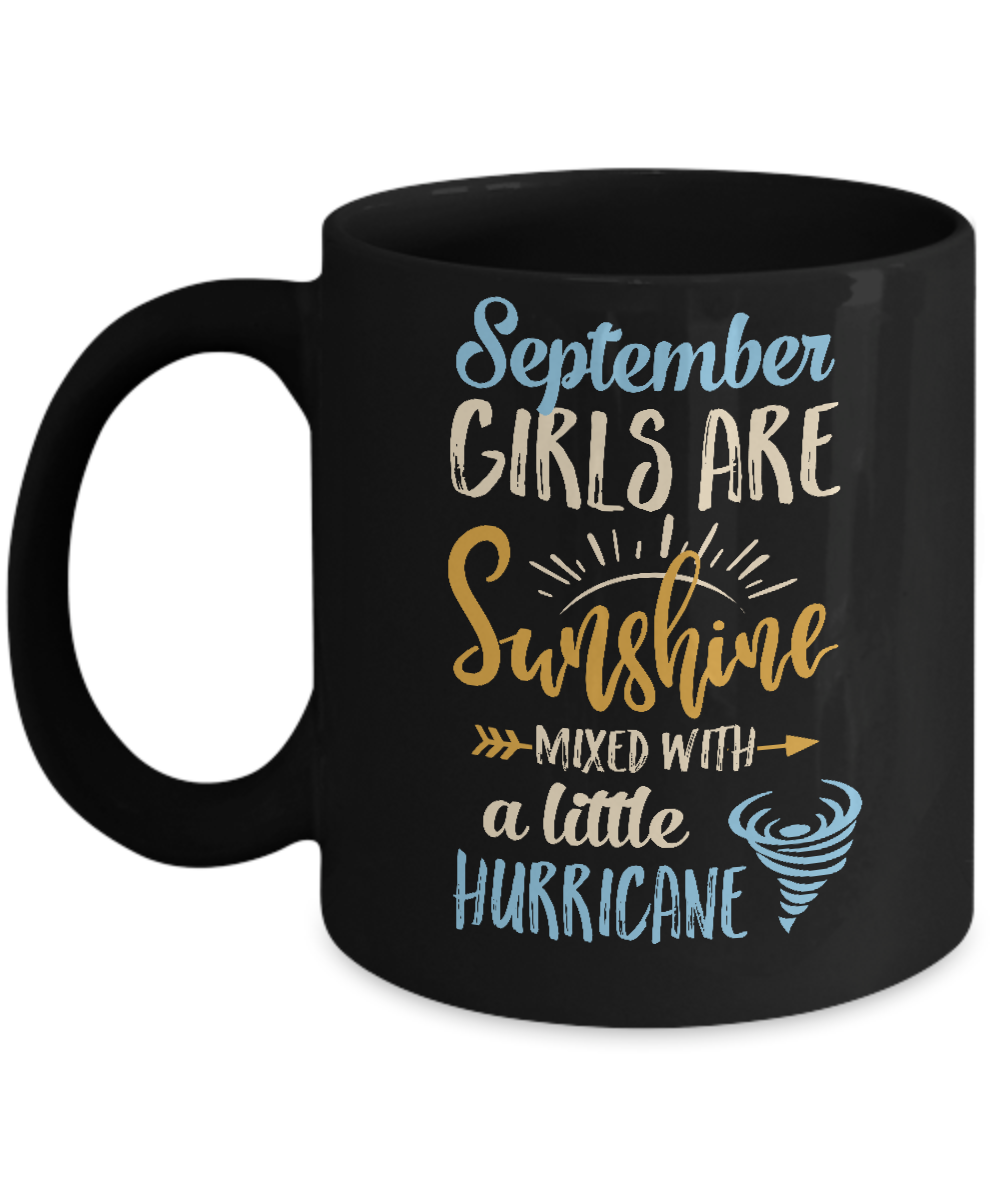 September Girls Birthday Sunshine Mixed Little Hurricane Mug