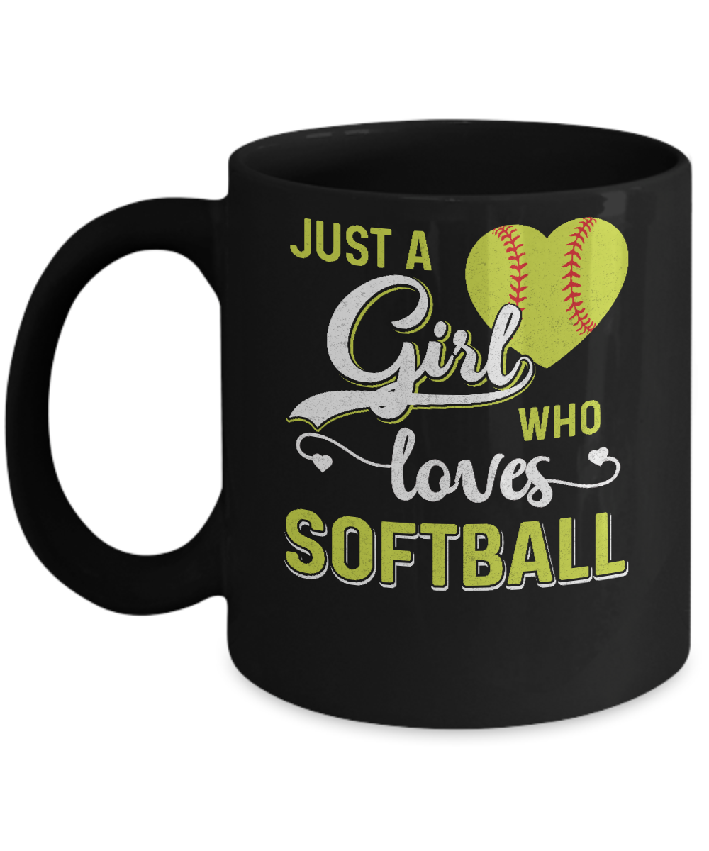 Just A Girl Who Loves Softball Mug