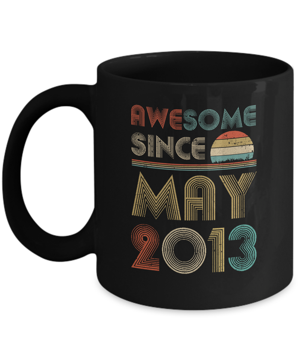 Awesome Since May 2013 Vintage 8th Birthday Gifts Youth Mug-Coffee Mug-11oz Mug-Black