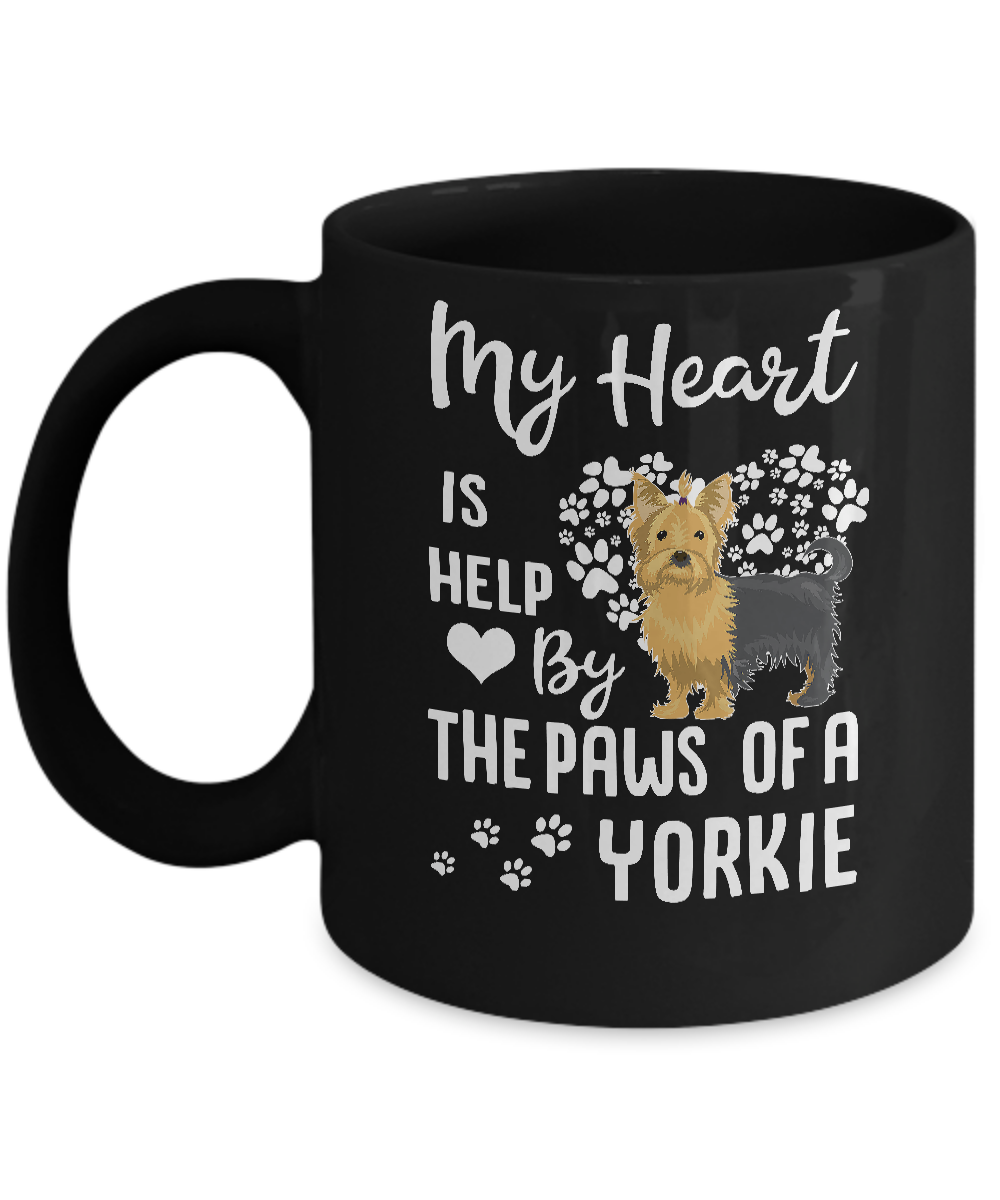 My Heart Is Held By The Paws Of A Yorkie Lover Mug