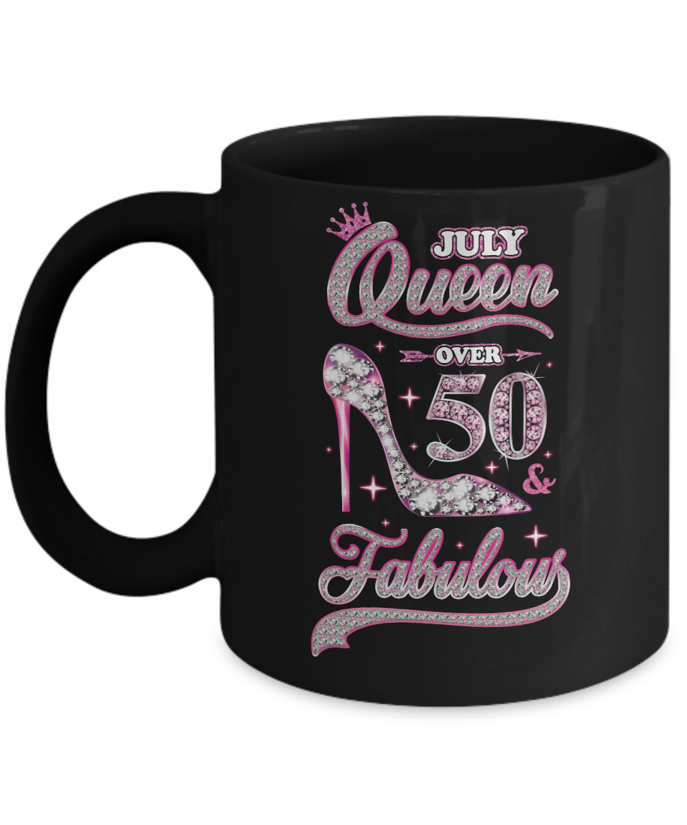 July Queen 50 And Fabulous 1972 50th Years Old Birthday Mug
