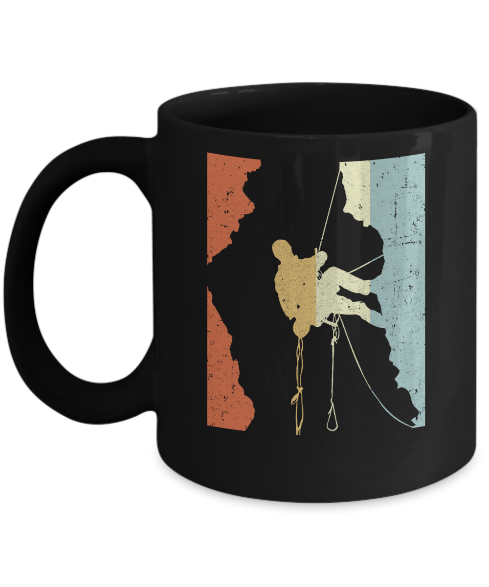 Vintage Rock Climbing Climb Mug-Coffee Mug-11oz Mug-Black