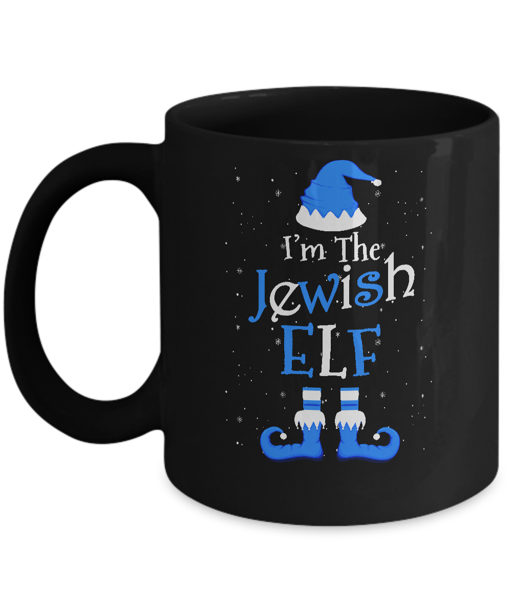 Jewish Elf Funny Elf Hanukkah Jewish Chanukah Mug
