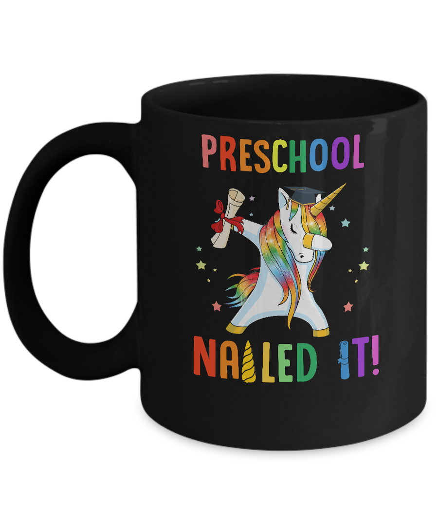 Dabbing Preschool Unicorn Nailed It Graduation Class Of 2021 Youth Mug-Coffee Mug-11oz Mug-Black
