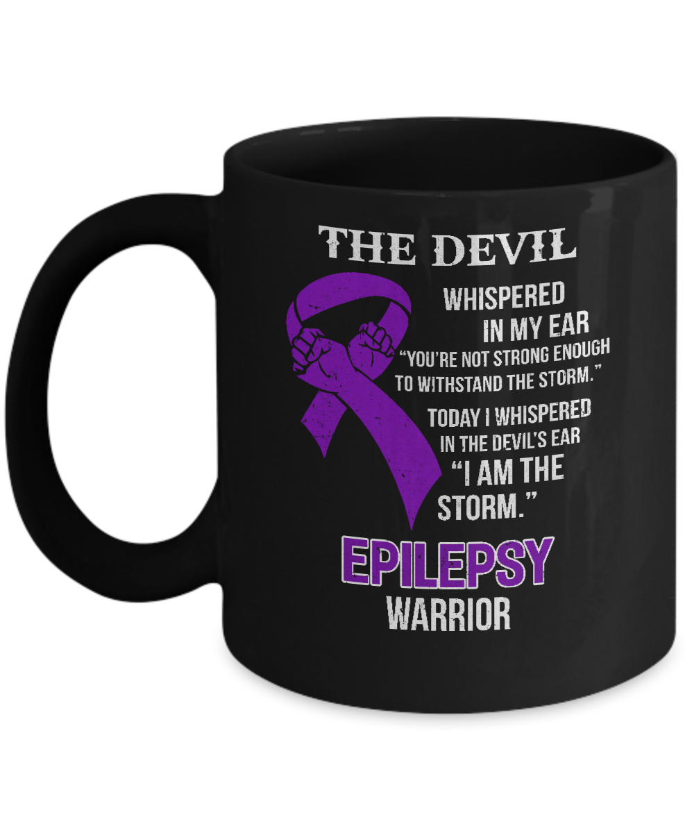 I Am The Storm Support Epilepsy Awareness Warrior Gift Mug-Coffee Mug-11oz Mug-Black