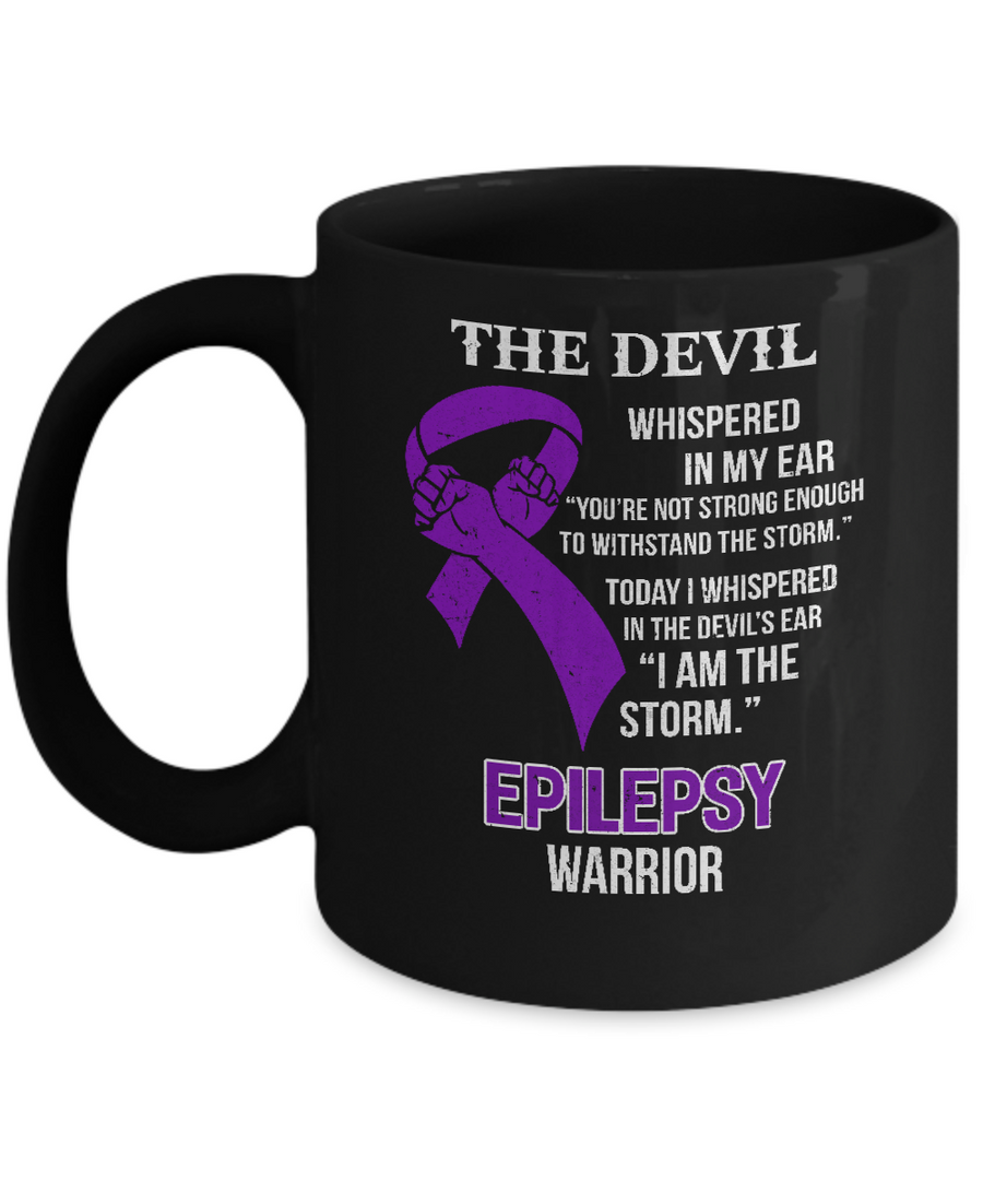 I Am The Storm Support Epilepsy Awareness Warrior Gift Mug-Coffee Mug-11oz Mug-Black
