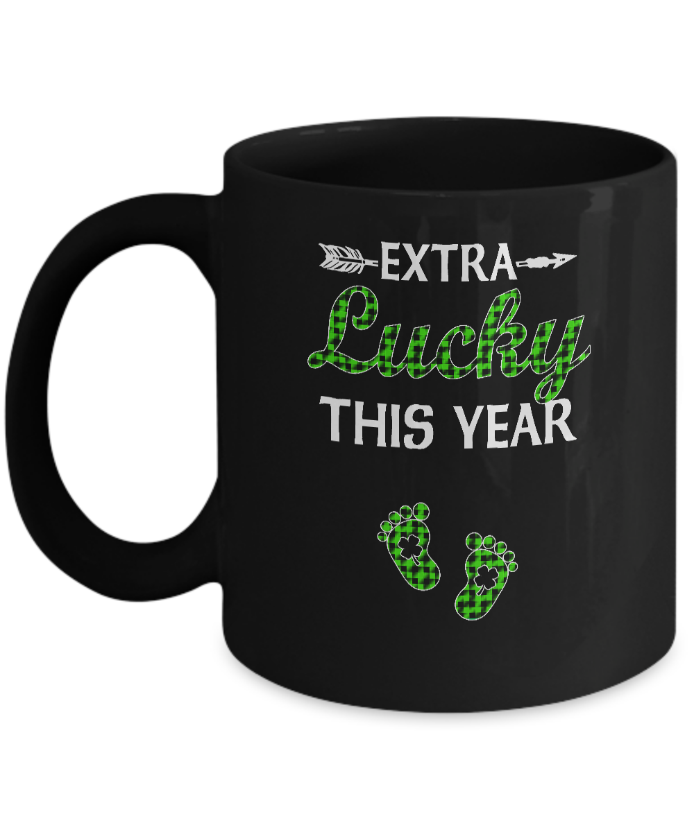 Funny St Patricks Day Gift Pregnancy Announcement Pregnant Mug-Coffee Mug-11oz Mug-Black