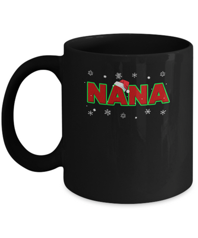 Nana Christmas Santa Ugly Sweater Gift Mug-Coffee Mug-11oz Mug-Black