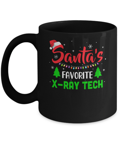 Santa's Favorite X-ray Tech Funny Christmas Xmas Gifts Mug-Coffee Mug-11oz Mug-Black