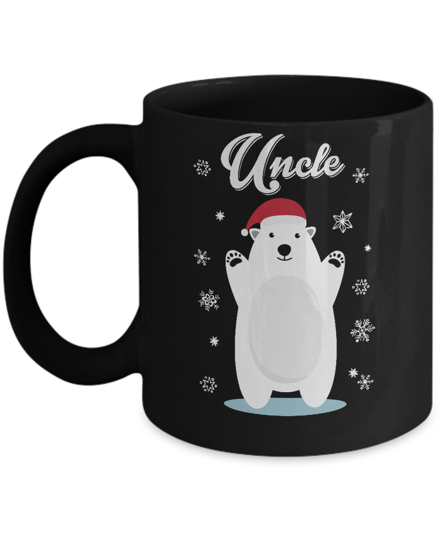 Uncle Bear Christmas Santa Pajamas Mug-Coffee Mug-11oz Mug-Black