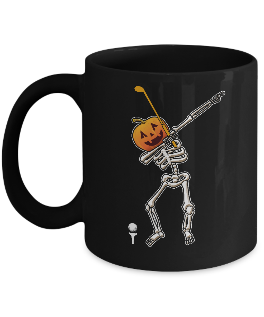 Halloween Dabbing Skeleton Golf Mug
