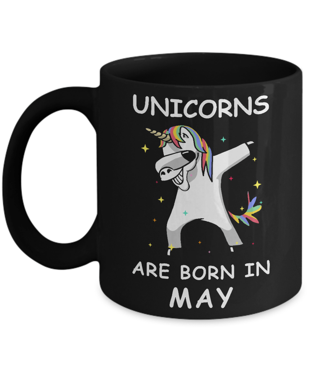 Unicorns Are Born In May Cute Dabbing Mug