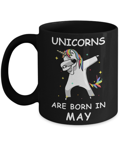 Unicorns Are Born In May Cute Dabbing Mug-Coffee Mug-11oz Mug-Black